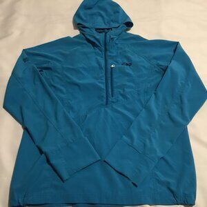 Outdoor Research Women's Large Hoodie Ultralight Pullover Jacket Aqua Green